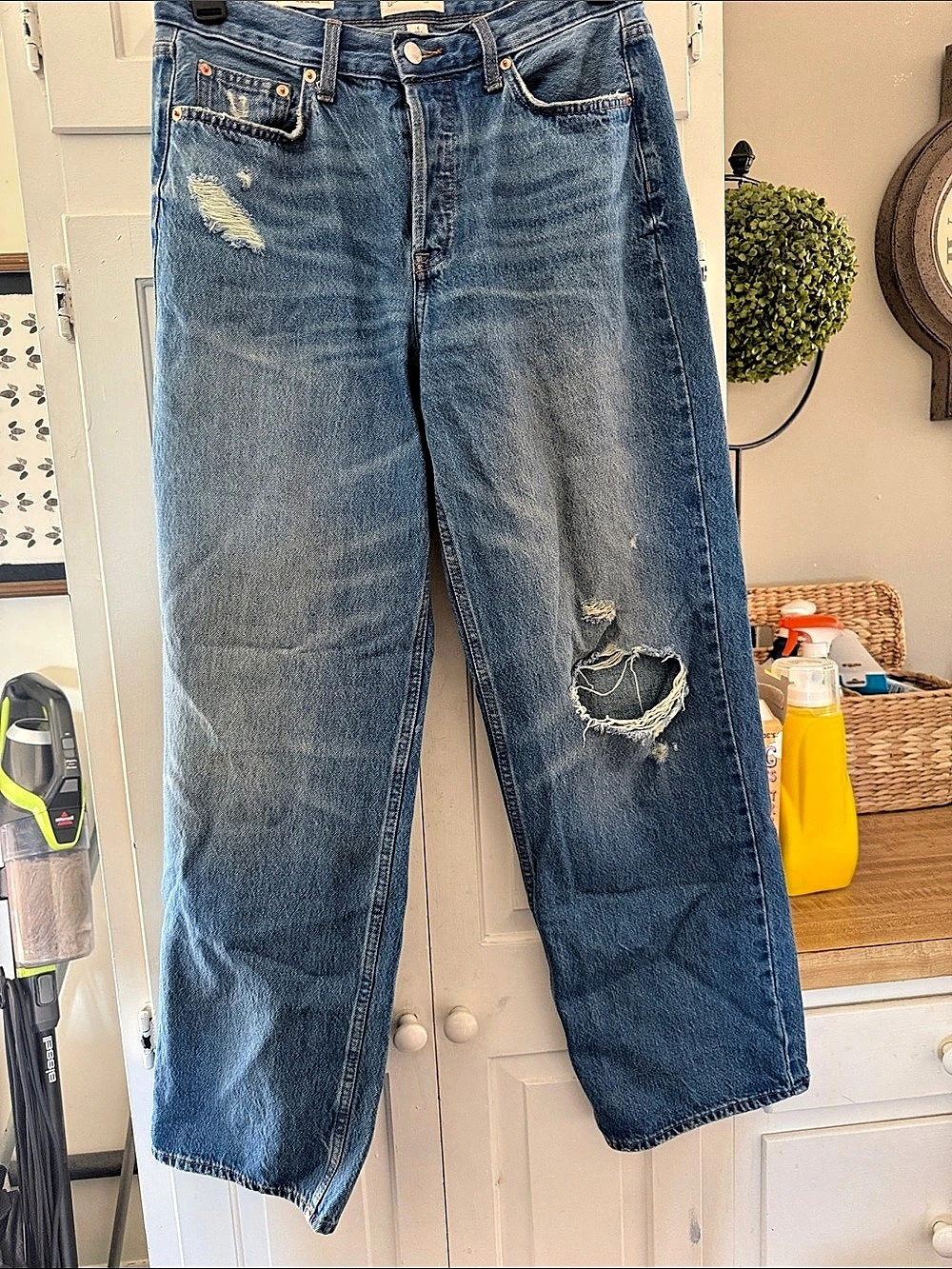 Universal Thread Mid-Rise 90s Baggy Jeans Women's Blue Waist 6